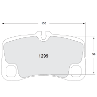 Performance Friction 1299 колодки тормозные задние, толщина 18 мм, состав 11, черный