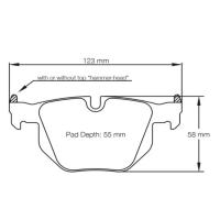 Pagid 8051 колодки тормозные задние, толщина 17,3 мм, состав RSL 19