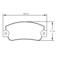 Pagid 1703 колодки тормозные передние, толщина 12 мм, состав RSH 42