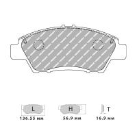 Ferodo Racing FCP4404 колодки тормозные передние, состав колодок "H" (DS 2500), черный