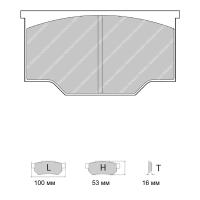 Ferodo Racing FRP101 колодки тормозные , состав колодок "R" (DS 3000), черный