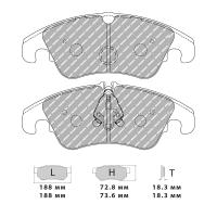 Ferodo Racing FCP4044 колодки тормозные передние, состав колодок DS Performance, черный