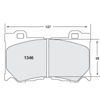 Performance Friction 1346 колодки тормозные передние, толщина 16 мм, состав Z-Rated, черный