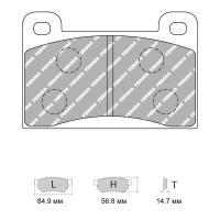 Ferodo Racing FCP461 колодки тормозные задние/передние, состав колодок "H" (DS 2500), черный