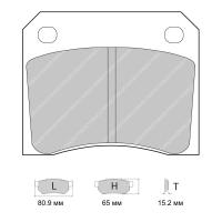 Ferodo Racing FCP815 колодки тормозные задние, состав колодок DS Performance, черный
