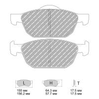Ferodo Racing FCP4868 колодки тормозные передние, состав колодок "H" (DS 2500), черный