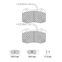 Ferodo Racing FDS1379 колодки тормозные передние, состав колодок DS Performance, черный