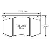 Pagid 1191 колодки тормозные передние, толщина 18,5 мм, состав RSH 3