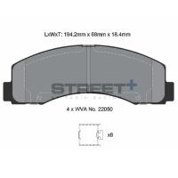 Pagid 8208 колодки тормозные передние, толщина 18,4 мм, состав SP (Street+)
