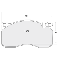 Performance Friction 1371 колодки тормозные передние, толщина 16 мм, состав 08, черный