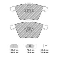 Ferodo Racing FCP1629 колодки тормозные передние, состав колодок DS Performance, черный