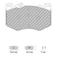 Ferodo Racing FRP3166 колодки тормозные передние, состав колодок "H" (DS 2500), черный