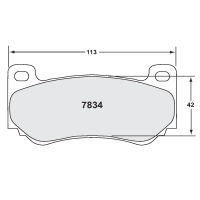 Performance Friction 7834 колодки тормозные передние, толщина 16 мм, состав Z-Rated, черный