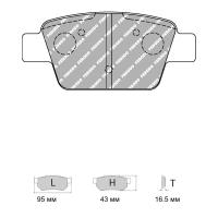 Ferodo Racing FCP1469 колодки тормозные задние, состав колодок DS Performance, черный
