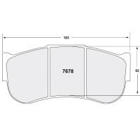 Performance Friction 7678 колодки тормозные передние, толщина 15 мм, состав 30, черный