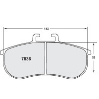 Performance Friction 7836 колодки тормозные, толщина 28 мм, состав 08, черный