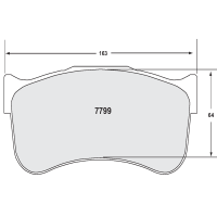 Performance Friction 7799 колодки тормозные, толщина 25 мм, 13, черный
