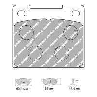 Ferodo Racing FCP809 колодки тормозные, состав колодок "R" (DS 3000), черный