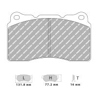 Ferodo Racing FCP1334 колодки тормозные, состав колодок DS Performance, черный