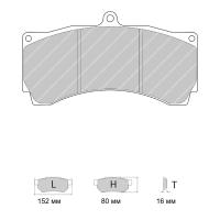 Ferodo Racing FRP3006 колодки тормозные, состав колодок "H" (DS 2500), черный