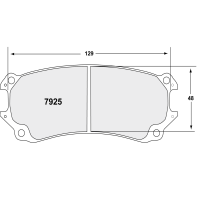 Performance Friction 7925 колодки тормозные задние, толщина 30 мм, состав 11, черный