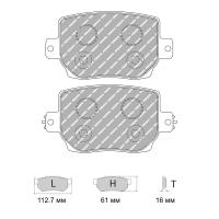 Ferodo Racing FRP3162 колодки тормозные задние, состав колодок "H" (DS 2500), черный