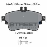 Pagid 8216 колодки тормозные передние, толщина 19,2 мм, состав SP (Street+)