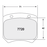 Performance Friction 7720 колодки тормозные, толщина 15 мм, состав 11, черный