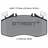 Pagid 8217 колодки тормозные передние, толщина 16,7 мм, состав SP (Street+)