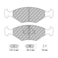 Ferodo Racing FCP519 колодки тормозные передние, состав колодок "G" (DS 3.12), черный