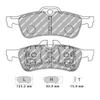 Ferodo Racing FCP1676 колодки тормозные задние, состав колодок DS Performance, черный