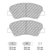 Ferodo Racing FCP4623 колодки тормозные передние, состав колодок "H" (DS 2500), черный