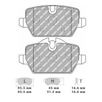 Ferodo Racing FCP1806 колодки тормозные задние, состав колодок "H" (DS 2500), черный
