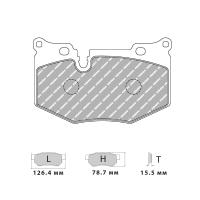 Ferodo Racing FCP5537 колодки тормозные задние, состав колодок "G" (DS 3.12), черный