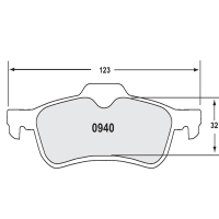 Performance Friction 0940 колодки тормозные задние, толщина 16 мм, состав 97, черный