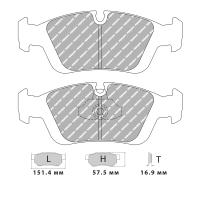 Ferodo Racing FCP1300 колодки тормозные передние, состав колодок DS Performance, черный