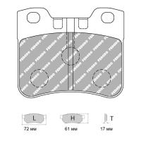 Ferodo Racing FDS1109 колодки тормозные передние, состав колодок DS Performance, черный