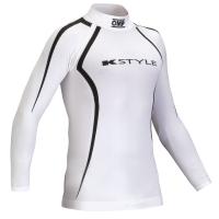 OMP KS Spring футболка для картинга детская (длин. рукав), белый, 8 - 10 лет