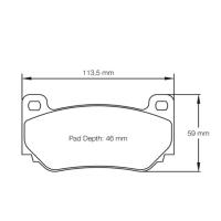 Pagid 4349 колодки тормозные передние, толщина 16 мм, состав RS 14