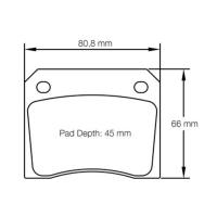 Pagid 8041 колодки тормозные задние, толщина 15,5, состав RSH 29E