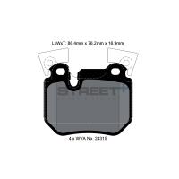 Pagid 8067 колодки тормозные передние, толщина 16,9 мм, состав SP (Street+)