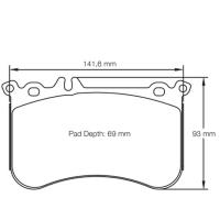 Pagid 8188 колодки тормозные передние, толщина 16 мм, состав RSL 29
