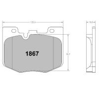 Performance Friction 1867 колодки тормозные передние, толщина 19 мм, состав Z-Rated, черный