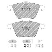 Ferodo Racing FCP1765 колодки тормозные передние, состав колодок DS Performance, черный