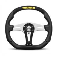 Momo Trek руль для тюнинга (кожа), 350 мм, вылет 40 мм, черный