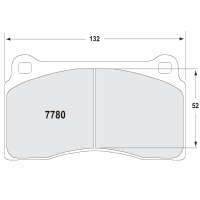 Performance Friction 7780 колодки тормозные, толщина 18 мм, состав Z-Rated, черный