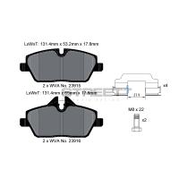 Pagid 8050 колодки тормозные задние, толщина 17,8 мм, состав SP (Street+)