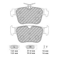 Ferodo Racing FCP5357 колодки тормозные задние, состав колодок "H" (DS 2500), черный