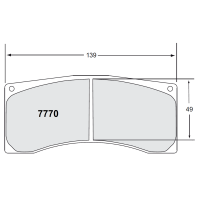 Performance Friction 7770 колодки тормозные, толщина 20 мм, состав 01, черный