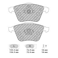 Ferodo Racing FCP1706 колодки тормозные передние, состав колодок DS Performance, черный